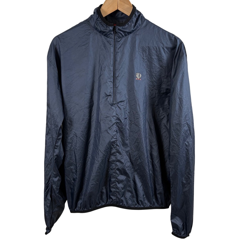 Pearl‎ Izumi Men's M Blue Ultra-Lightweight Half-Zip Windbreaker Cycling Jacket